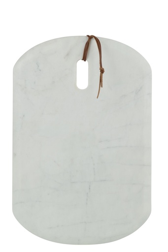[43913] Plank Rectangle Marble White Small