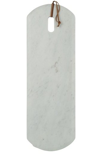 [43914] Plank Rectangle Marble White Large