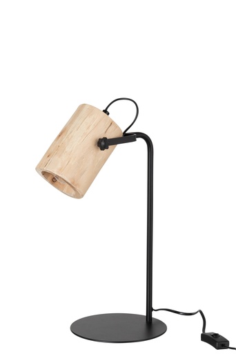 [15565] Desk Lamp Silas Chestnut Wood