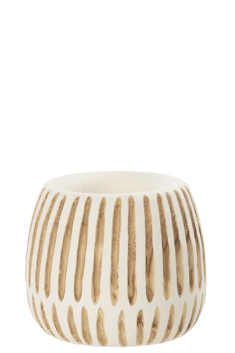 [31344] Pot Ying Wood Blanc Moyen