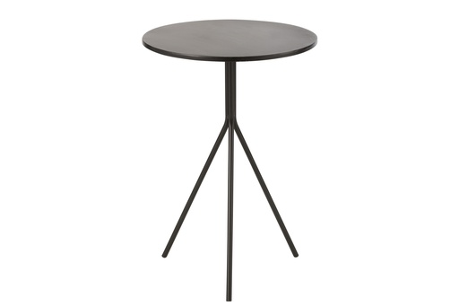 [46188] Table basse ronde en métal noir