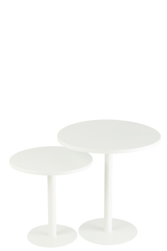 [46262] Set Of 2 Side Tables Round