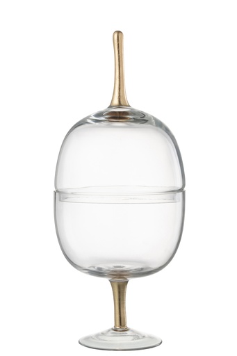 [48231] Bocal de rangement sur pied en verre