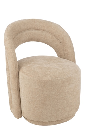 [49450] Fauteuil d'appoint textile beige