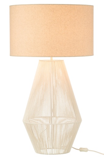 [49487] Table Lamp Striing Metal/Paper White