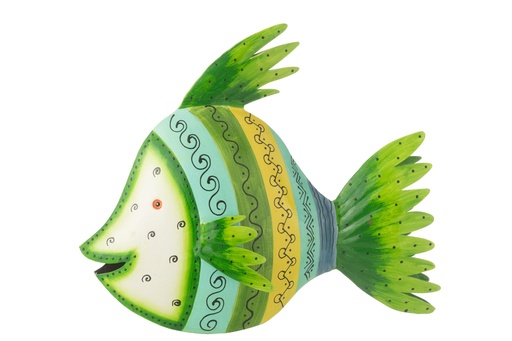 [50318] Fish Iron Azure/Green Large