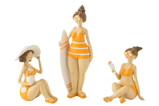 [50682] Beach Ladies Resin Orange Assortment