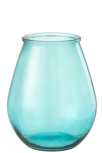 [51212] Vase Oeuf Verre Aqua Grand