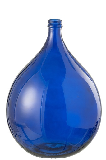 [51223] Vase Lissabon Glass Blue Large