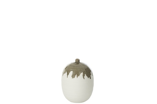 [53347] Vase Olea Bottle Oval Olive