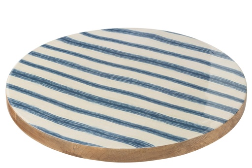 [54866] Tray Turning Round Stripes Mango