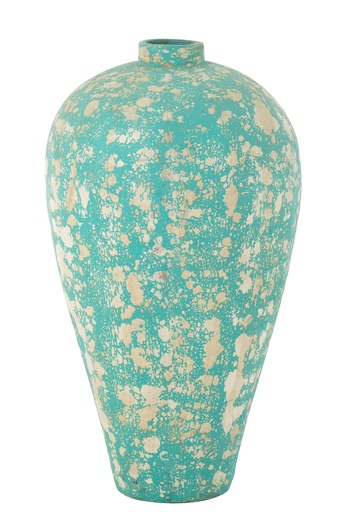 [54578] Vase Pot Antique Cement Azur